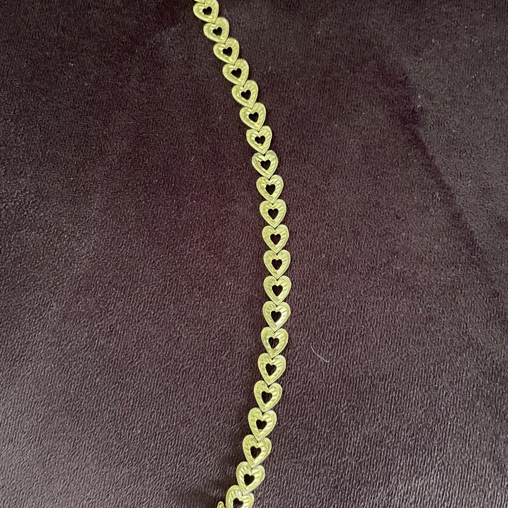 14K Gold Heart Bracelet
